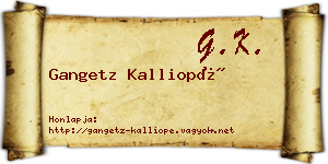 Gangetz Kalliopé névjegykártya